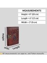 Genuine Leather Bound Journal Stone Studded Diary Brown Vintage Paper Notebook